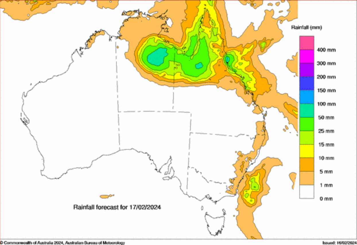 EX-TC Lincoln:  Massive Rainfall in Northern Australia