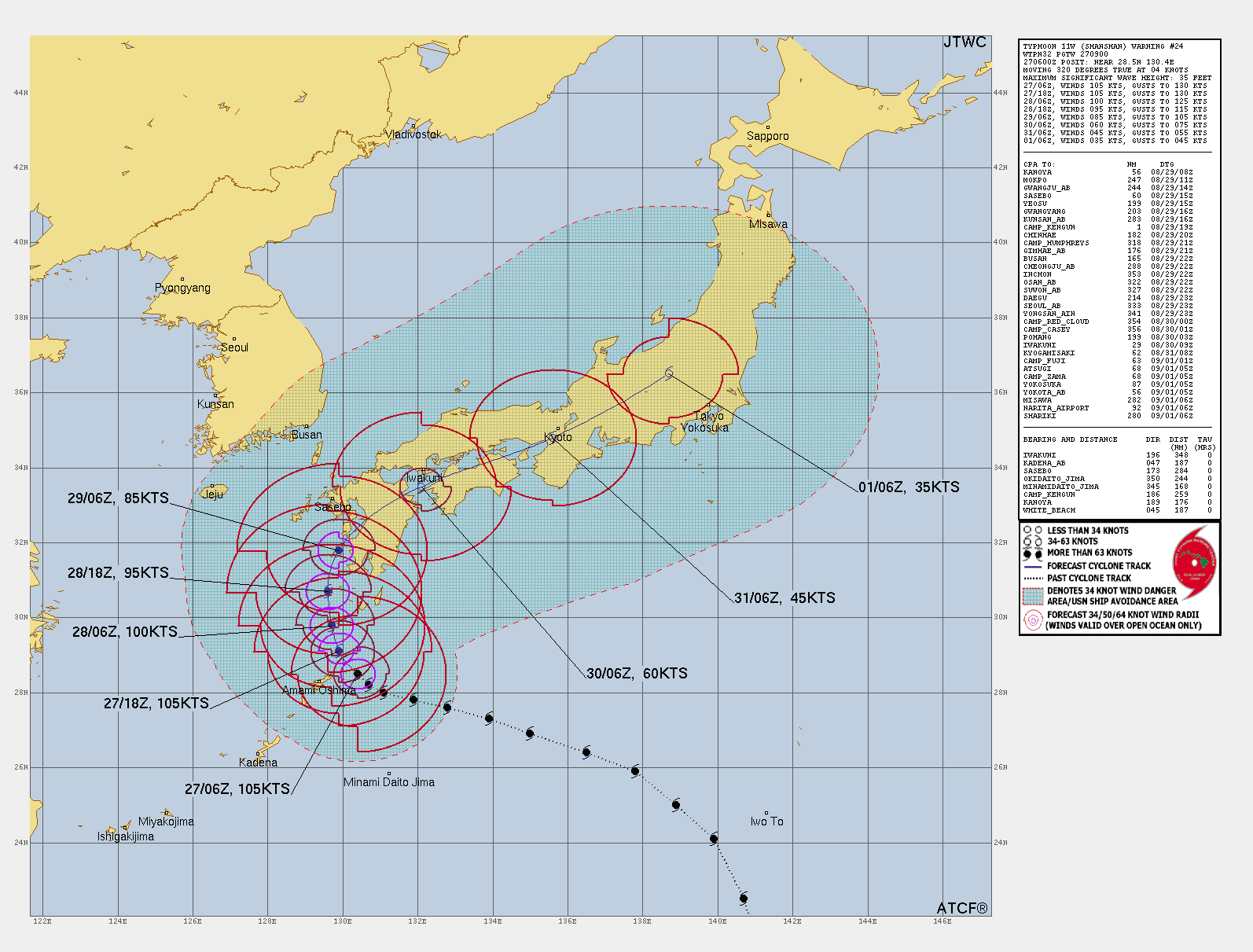 Typhoon Shanshan Track