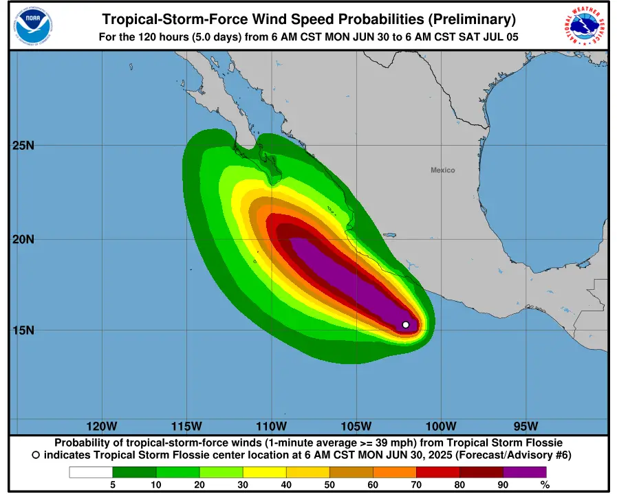 Tropical Storm Flossie Latest Update
