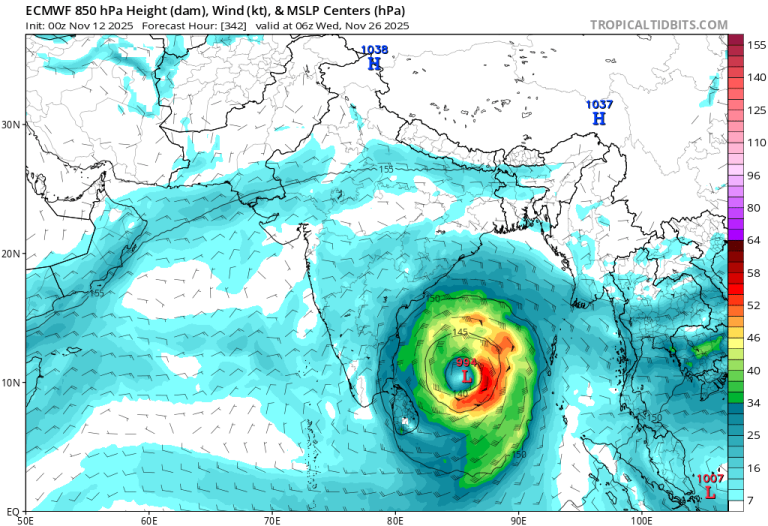 Read more about the article নভেম্বরের শেষে বৃষ্টিপাতের সম্ভাবনা, সাগরে নতুন সিস্টেম!!